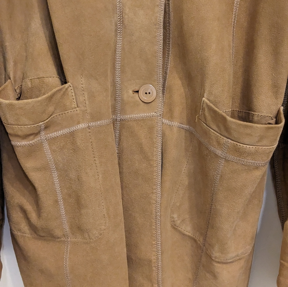 INCREDIBLE PERA PELLE Reversible ITALIAN Leather/Suede Jacket- L - Picture 9 of 12